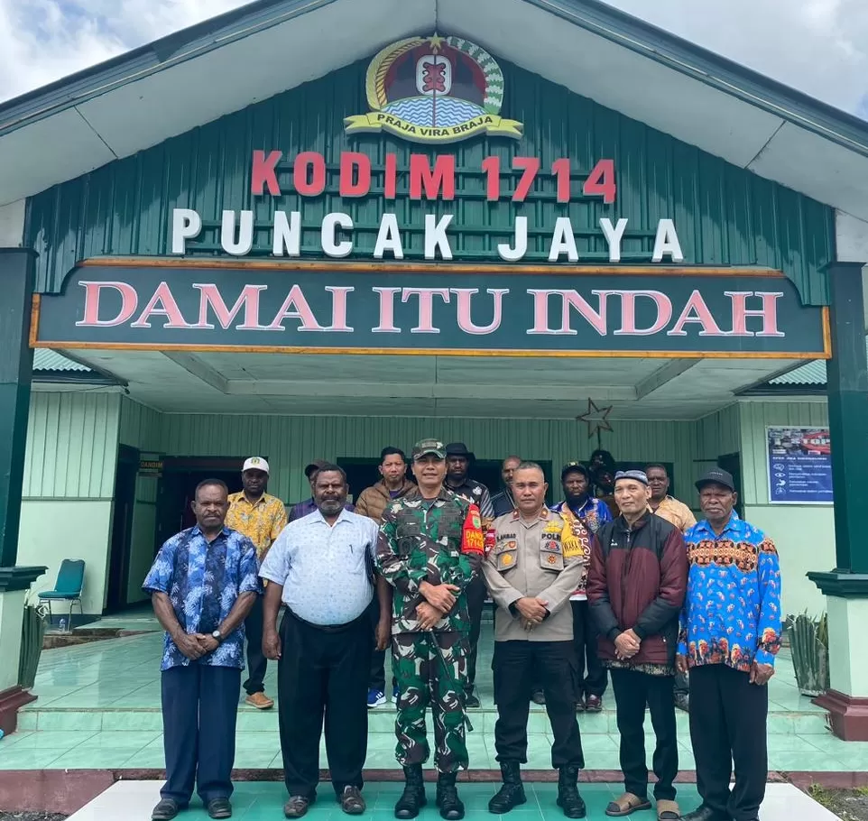 Komando Distrik Militer (Kodim) 1714/Puncak Jaya Menggelar Acara Ramah Tamah Bersama Tokoh Agama, Tokoh Adat dan Pemuda