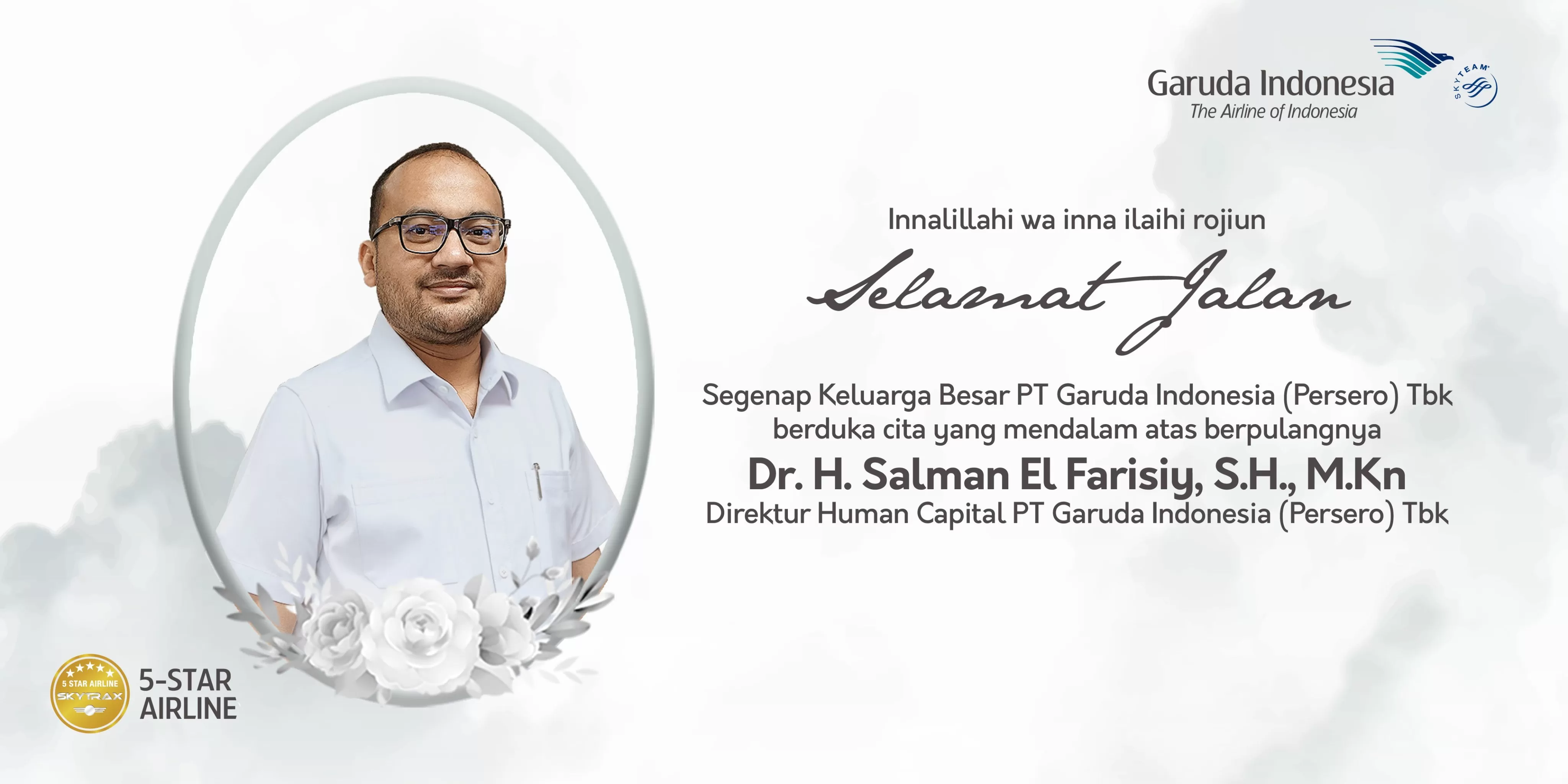 Riwayat Karir Salman El Farisiy Direktur Human Capital PT Garuda Indonesia yang Ternyata Pernah Punya Jabatan Mentereng di Krakatau Steel