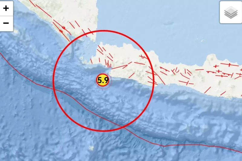 Gempa Bayah Banten Bekekuatan 5,9 Magnitudo Akibat Lempeng Menujam