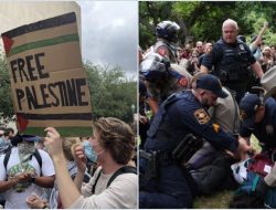 Puluhan Mahasiswa Ditangkap Kepolisian Texas Buntut Demo Anti Israel, Wartawan Dibanting dan Diusir