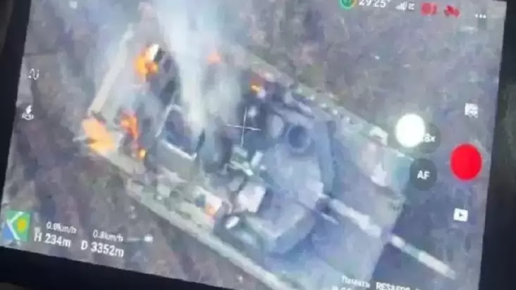 Ukraina Tarik Tank Abrams AS, Kapok Jadi Mangsa Drone Murahan Rusia